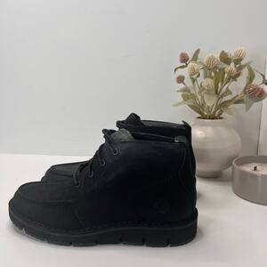 Timberland Westmore Leather Moc Toe Chukka Boot Black Men 8 Durable Classic